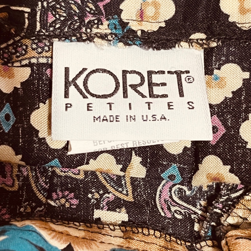 Vintage Koret‎ Petites Women's Skirt Size 10 Petite Paisley and Floral - Picture 3 of 15